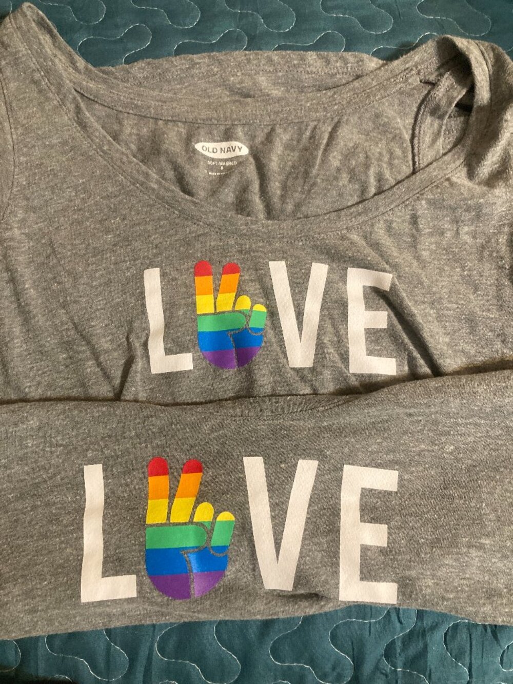 Two Peace and Love Tanktops Med and Small